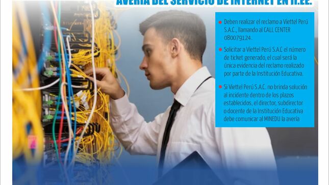 Procedimiento de reclamo por avería del servicio de internet instalado en las II.EE