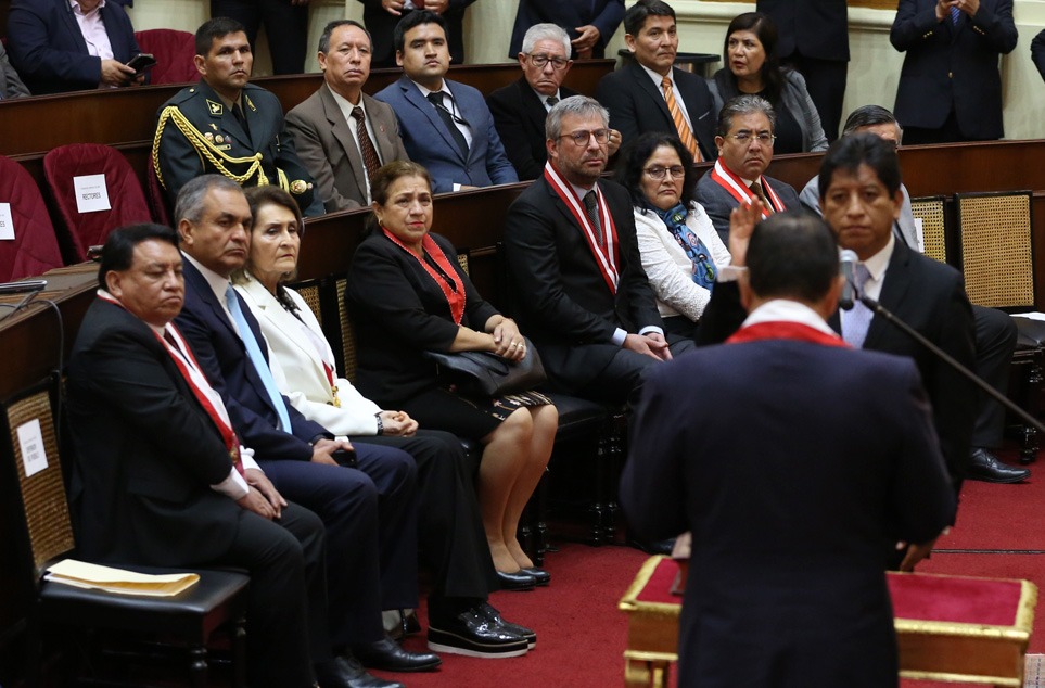 Presidenta en funciones del TC Luz pacheco Zerga participó de juramentación del nuevo Defensor del Pueblo