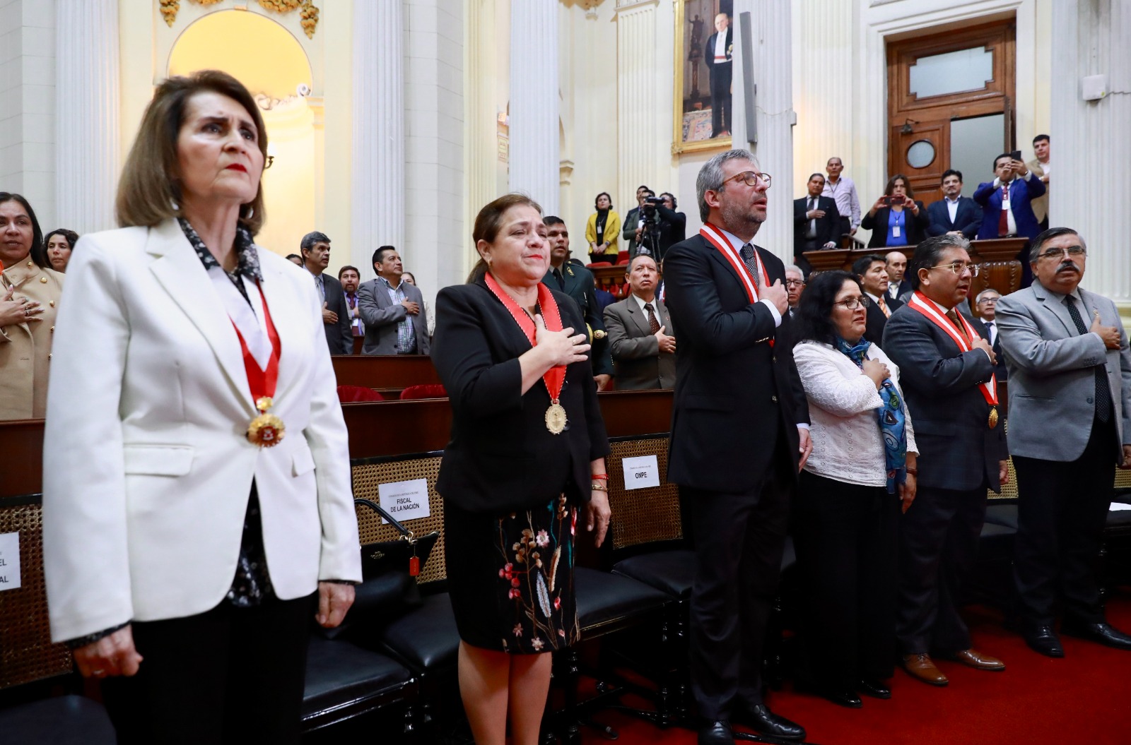 Presidenta en funciones del TC Luz pacheco Zerga participó de juramentación del nuevo Defensor del Pueblo