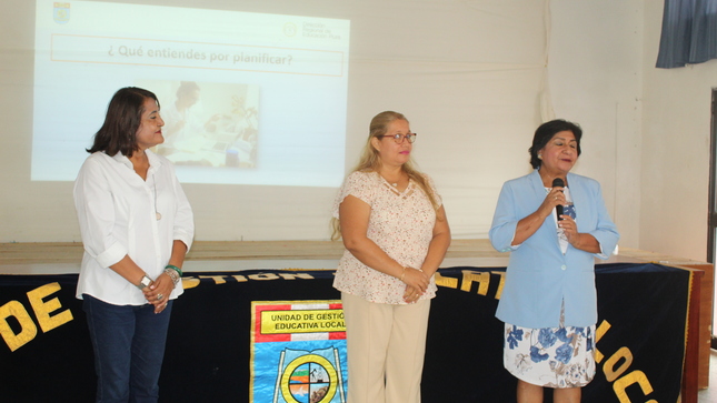 Directora de UGEL Sullana, especialista de DREP y especialista de inglés de UGEL Sullana