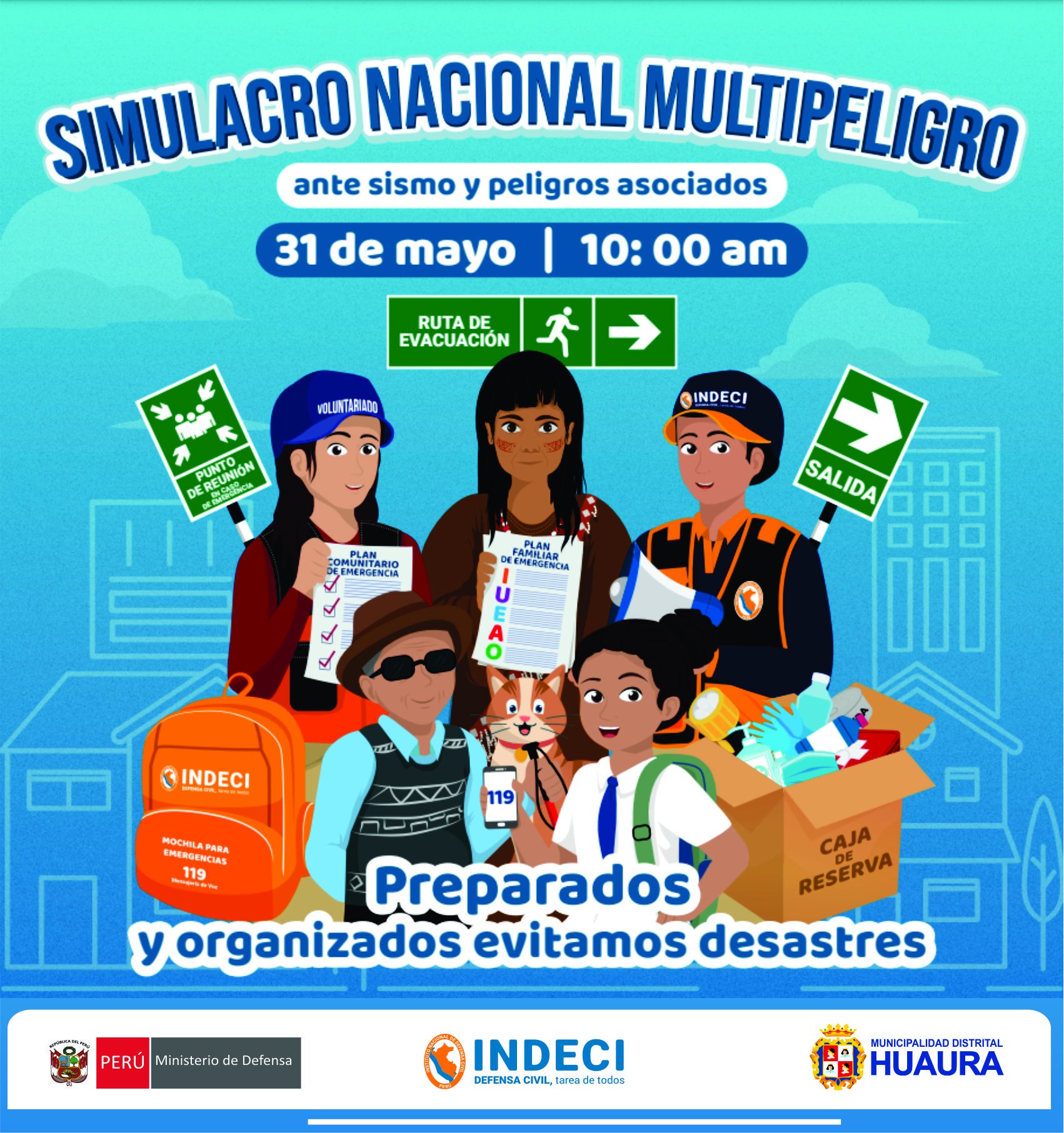 SIMULACRO NACIONAL MULTIPELIGRO ANTE SISMO Y PELIGROS ASOCIADOS 31 de mayo