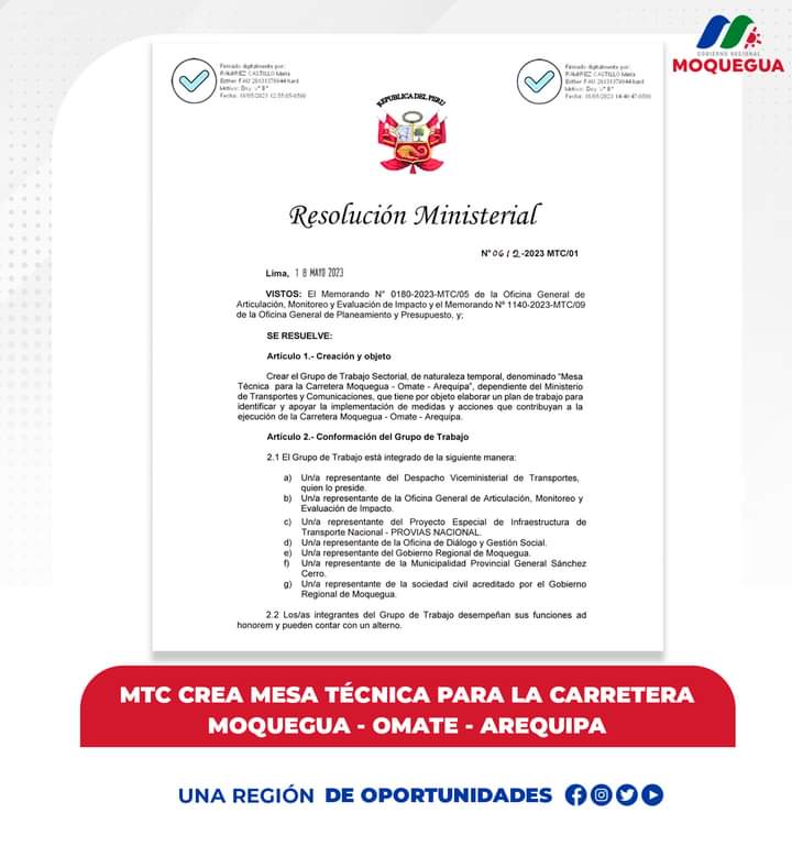 NOTA DE PRENSA N° 131- 2023/RR.PP./GRM
