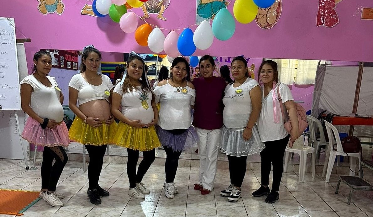 Foto de gestantes en IV congreso de gestantes