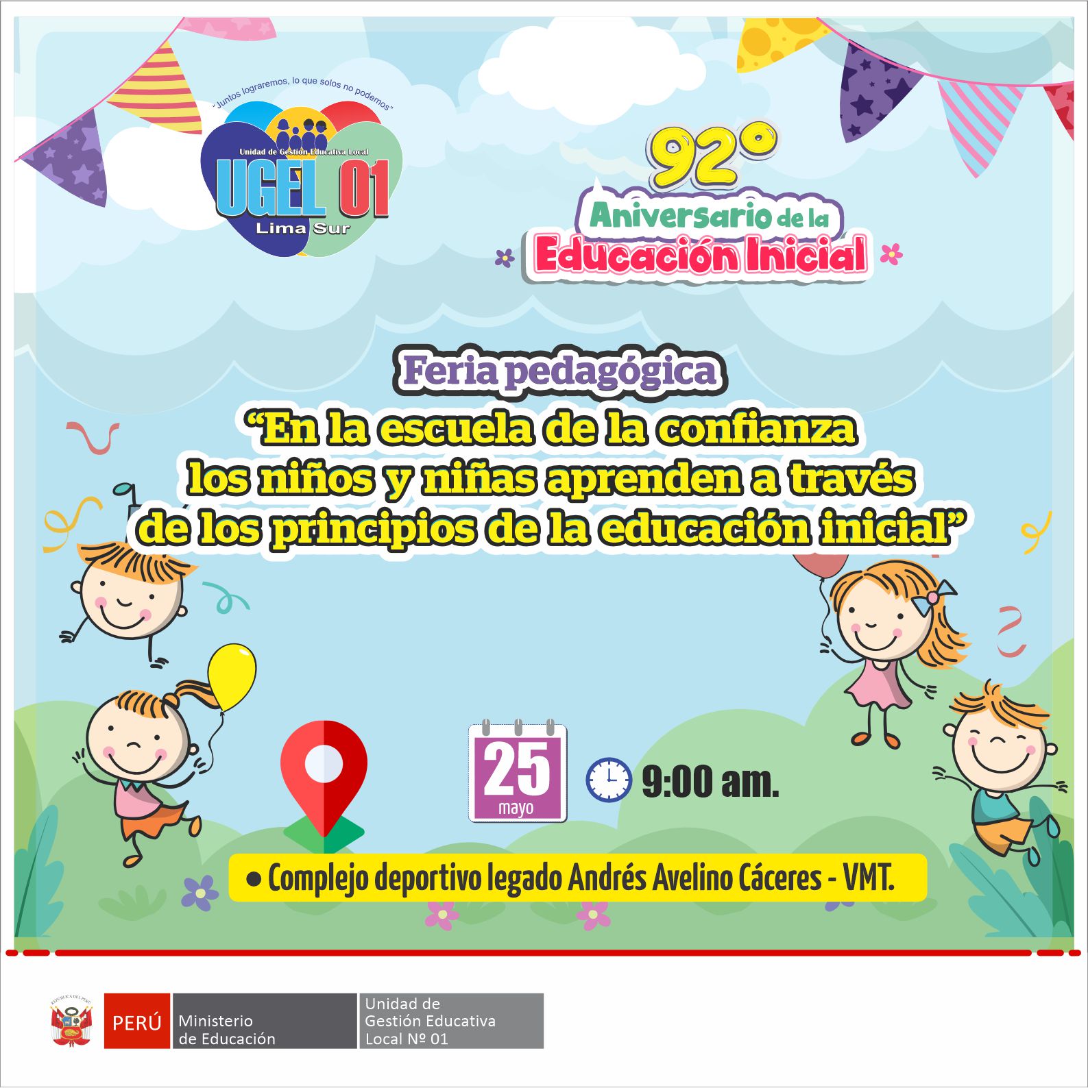 Feria pedagógica: en la escuela de la confianza los niños y niñas aprenden a través de los principios de la educación inicial