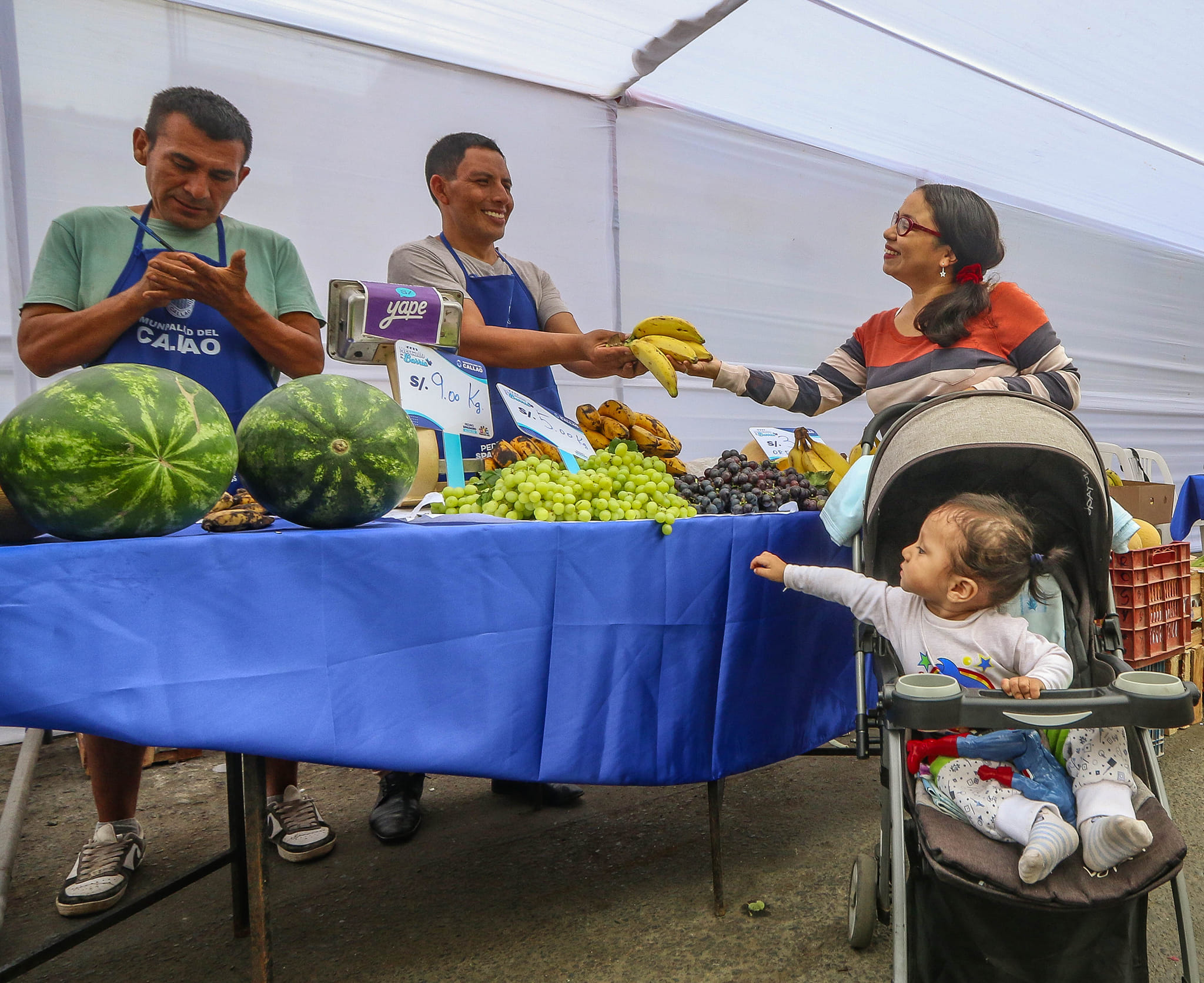 Una gran variedad de alimentos de calidad fueron llevados la Urb. Santa Rosa.