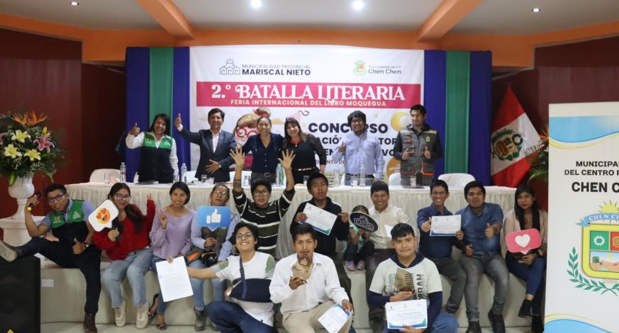 Hoy se realizó la segunda edición de la: “BATALLA LITERARIA”, concurso de creación de historias y cuentos, impulsado por la Sub Gerencia de Desarrollo Social de la Municipalidad Provincial de Mariscal Nieto.