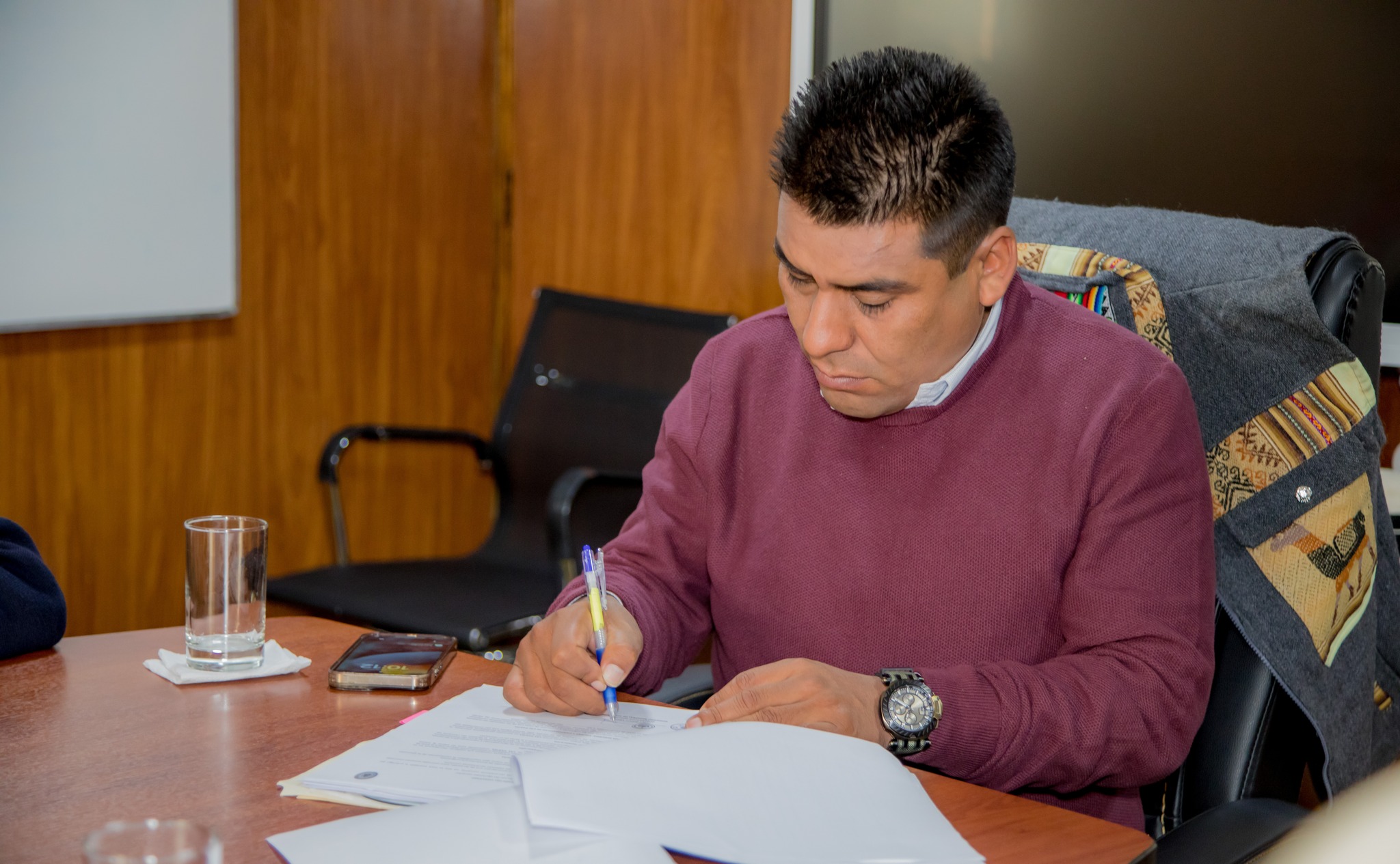 Gobernador regional Percy Godoy suscribe convenio para instalación de oficina de enlace de FORPRAP en Challhuahuacho