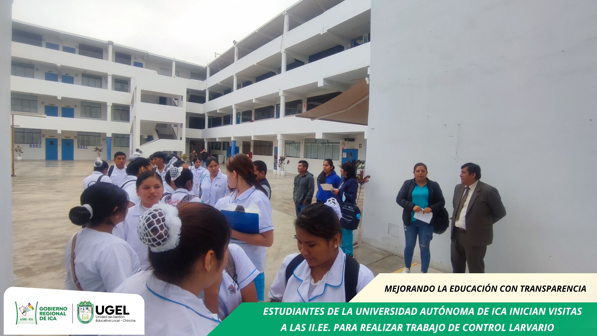 Voluntarios, inician visitas a las II.EE. para realizar el respectivo control larvario