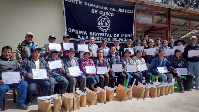 Corte Superior de Justicia de Cusco capacitó a Jueces de Paz de Acomayo