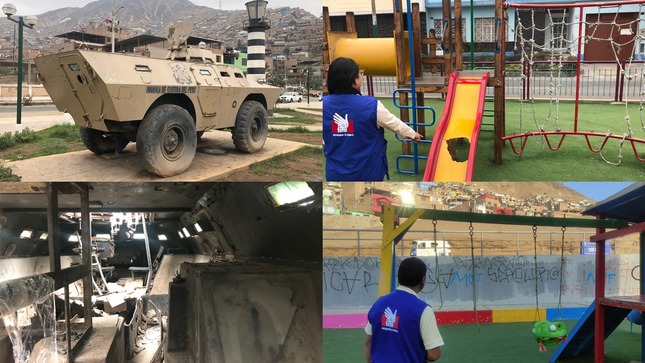 Comisionados supervisan juegos infantiles