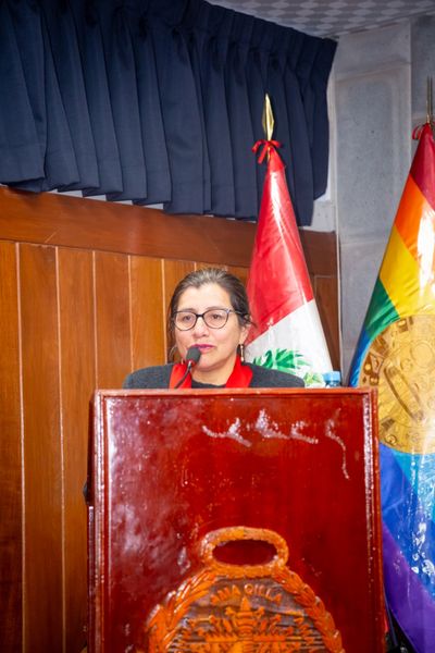 Coordinadora de la Sub Comisión de Capacitación de la CDI Penal, Dra. Elcira Farfán Quispe
