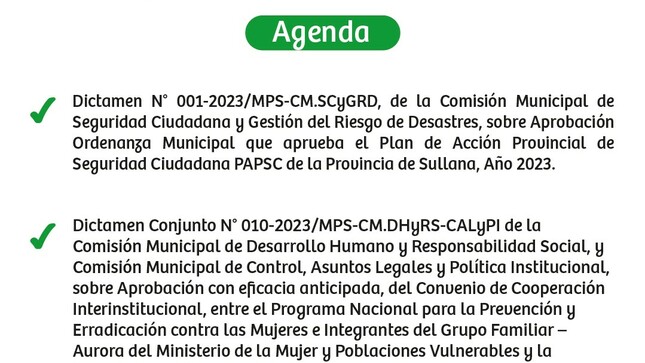 INVITACIÓN A SESIÓN ORDINARIA DE CONCEJO MUNICIPAL