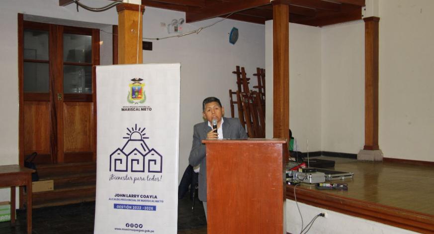 Con la presencia del alcalde provincial, John Larry Coayla, el Gerente Municipal, Carlos Ponce Zambrano y el regidor Nicolas Sáenz Pascual; se desarrolló una jornada más del Presupuesto Participativo.