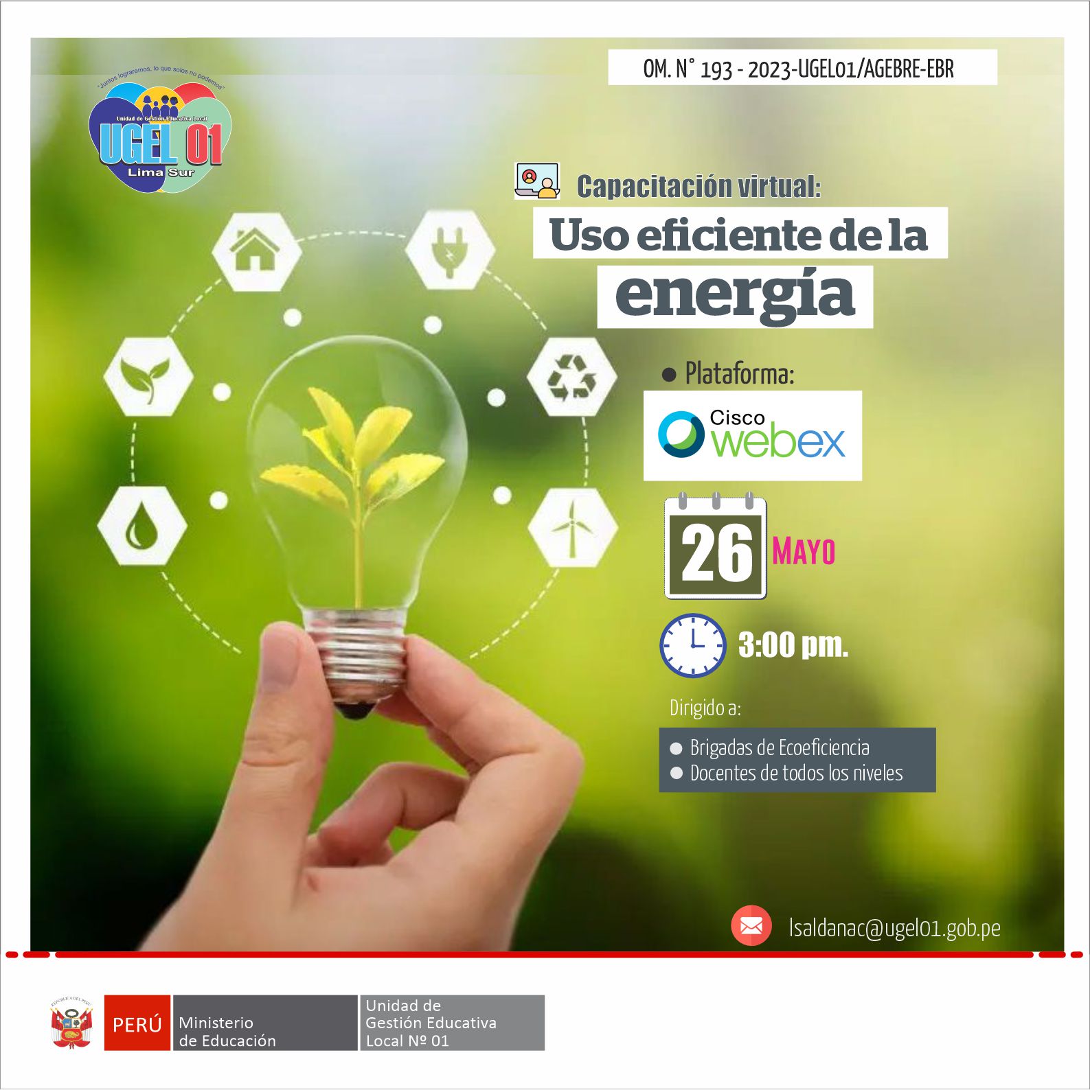 Capacitación Virtual: Sobre uso eficiente de la energía