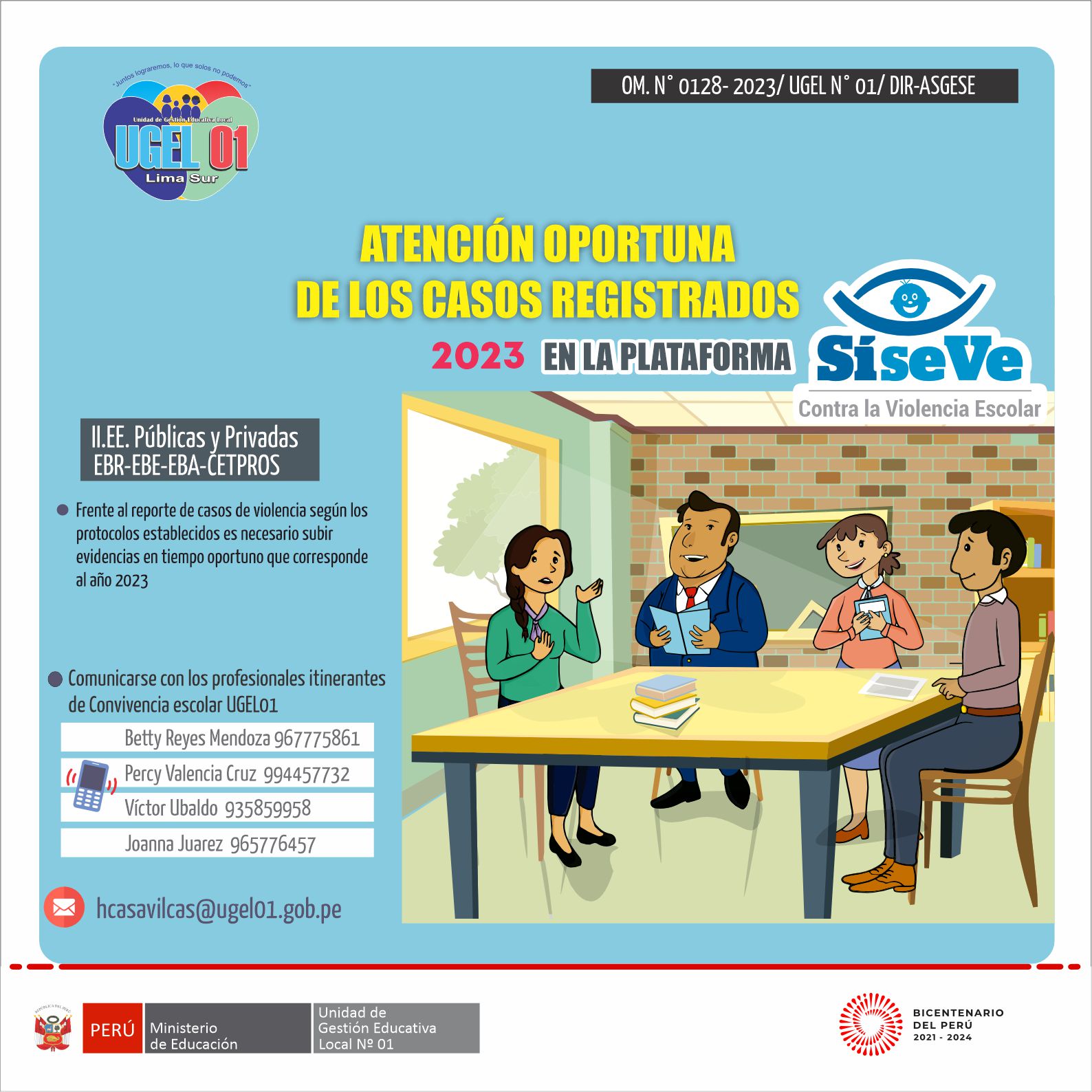 Atención oportuna de los casos registrados en la plataforma siseve 2023