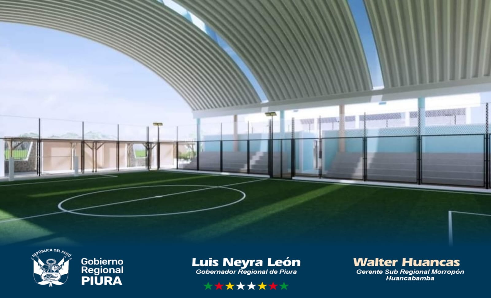 Gore Piura lanzó convocatoria para construir Polideportivo en el Centro Poblado de Cruz Pampa – Yapatera – Distrito de Chulucanas