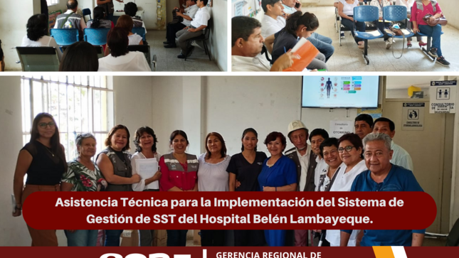 mosaico de fotos de la visita al hospital belén