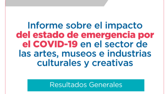 Flyer del documento del impacto del estado de emergencia por el COVID-19 en el sector Cultura