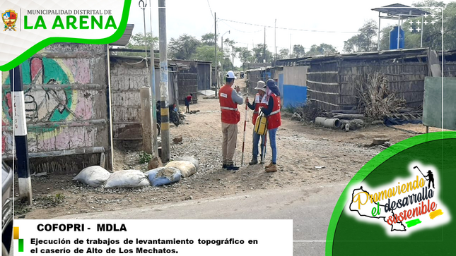 Ejecución de trabajos de levantamiento topográfico en el caserío alto de los Mechatos