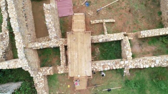 Fotografía aérea de la infraestructura que habilita nuevos espacios para la visita. 