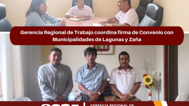 afiche con las fotos de las visitas a las municipalidades