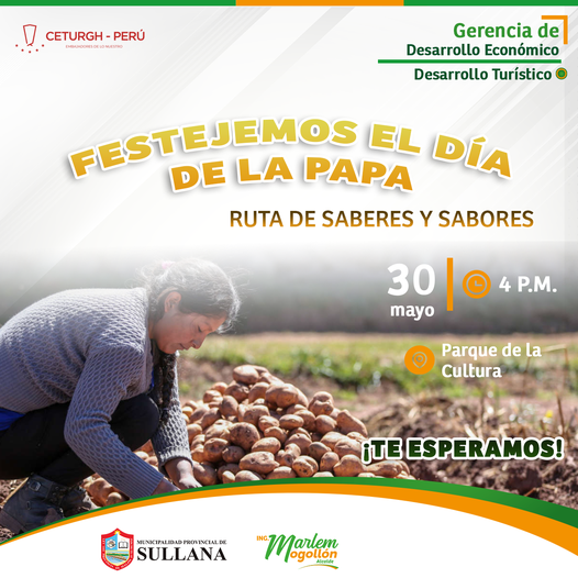 EL DÍA NACIONAL DE LA PAPA ESTE MARTES 30 DE MAYO