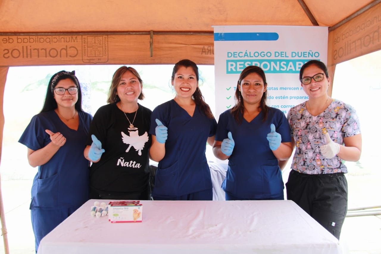 Equipo de la gerencia de Servicios de Salud - veterinaria de la Municipalidad de Chorrillos