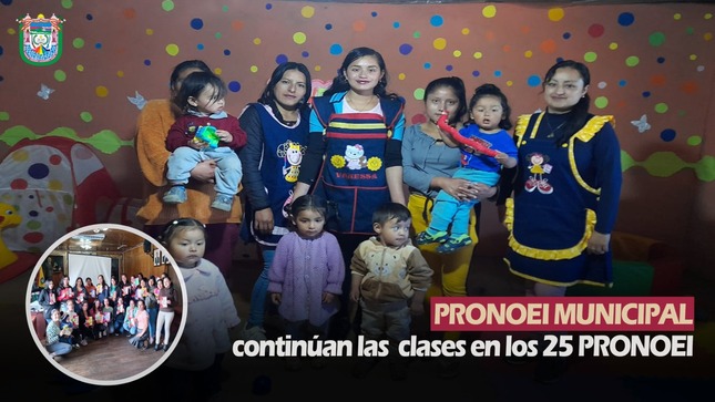 𝐂ontinúan las Clases  en los 𝟐𝟓 𝐏ronoei Municipales