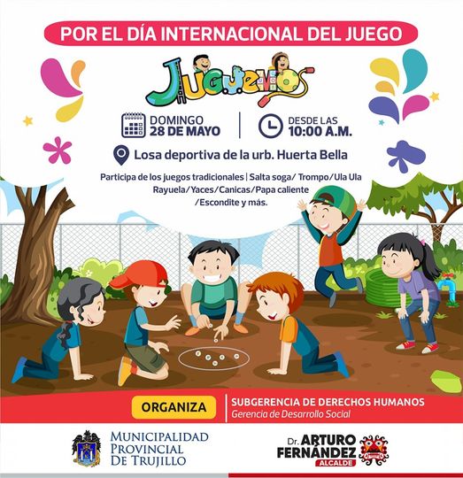 La MPT también organiza para este domingo 28 en la urb. Huerta Bella la práctica de juegos infantiles tradicionales.