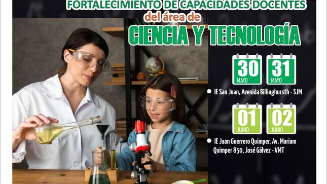 II taller de fortalecimiento de capacidades docentes del área de ciencia y tecnología