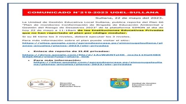 Comunicado N°219-2023