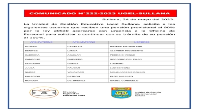 Comunicado N°222-2023