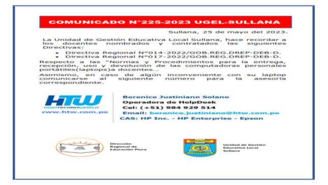 Comunicado N°225-2023