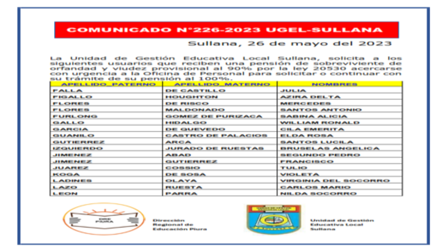 Comunicado N°226-2023