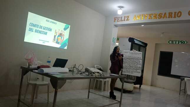 Taller "Orientaciones al Comité de Gestión del Bienestar y Abordaje de la violencia Escolar" dirigido a Psicólogos y  Coordinadores de tutoría de las II.EE JEC - EBE y CRFA.