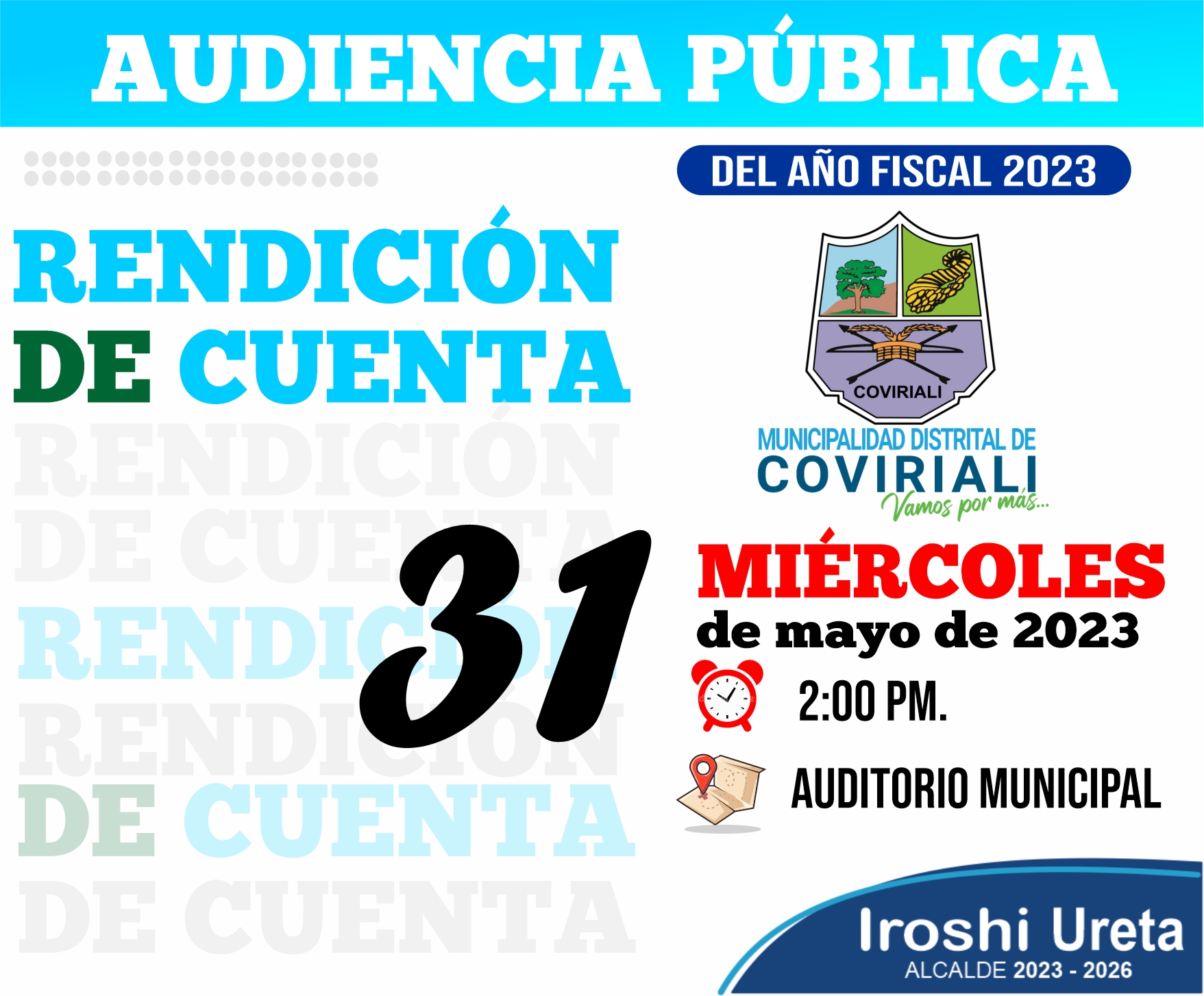 INVITACIÓN A PARTICIPAR EN LA RENDICIÓN DE CUENTAS 2023 -1