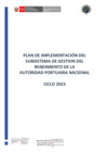 Vista preliminar de documento Plan de Implementación del Subsistema de Gestión del Rendimiento - APN 2023.