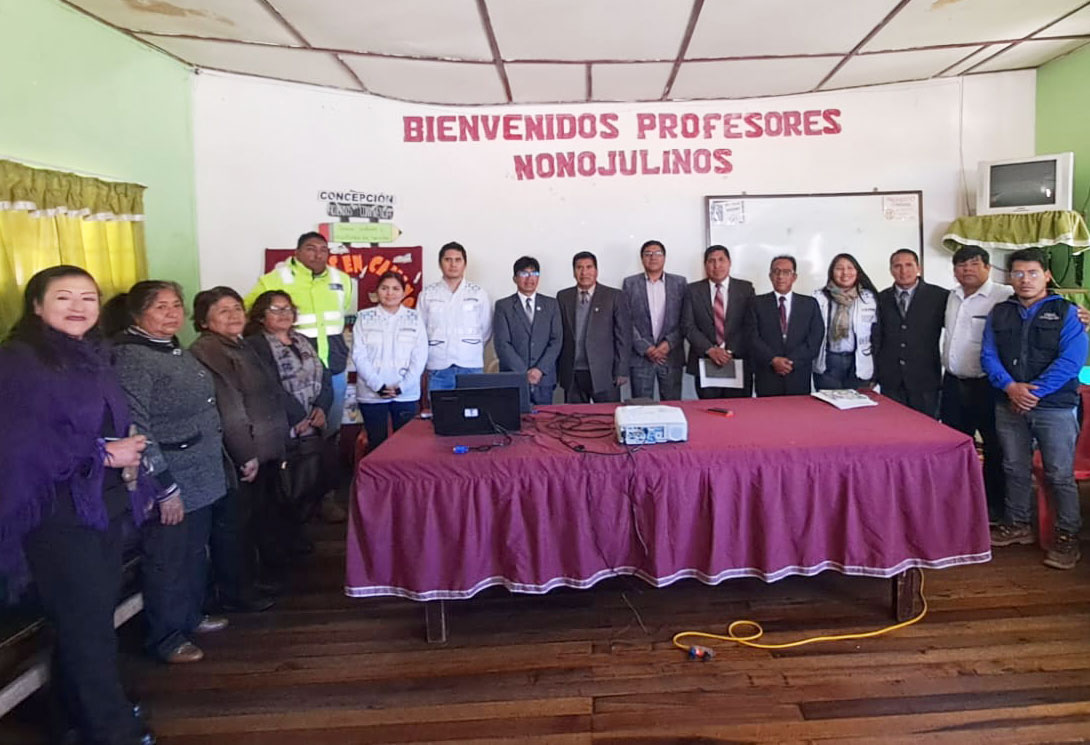 En Junín informamos avances del diseño de la escuela permanente de la IE 09 de Julio