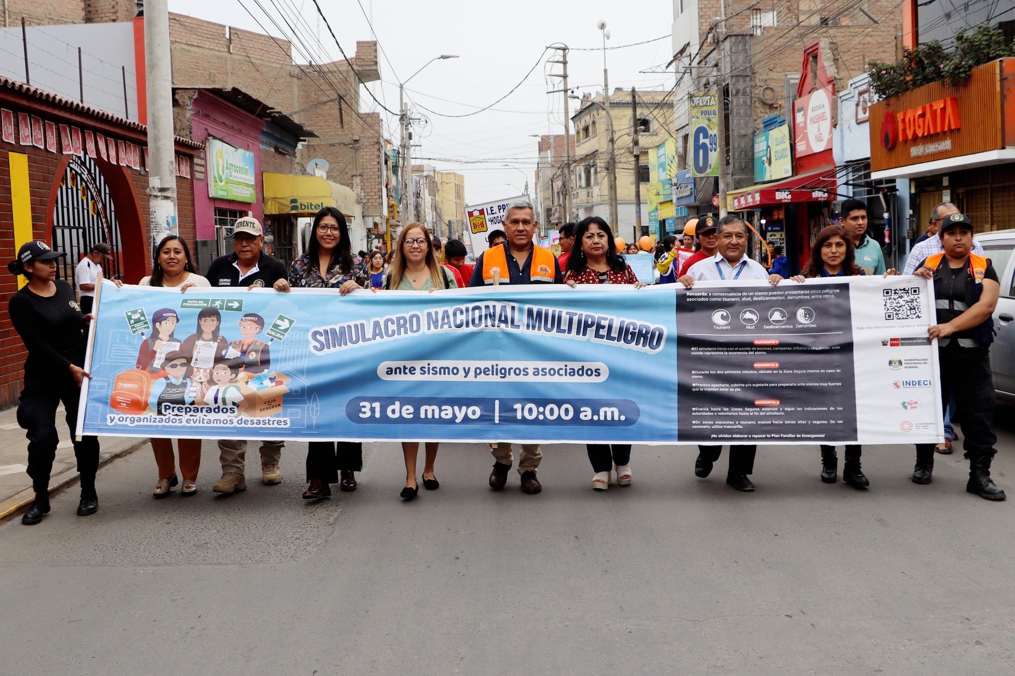 Pasacalle de Sensibilización ante la proximidad del "Simulacro Nacional Multipeligro"