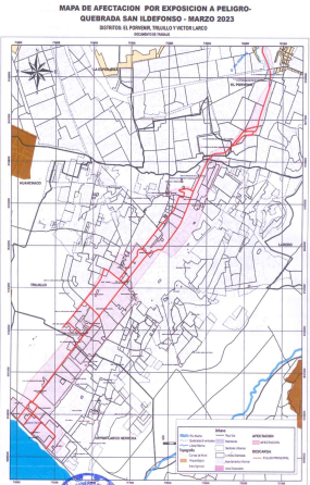 Ruta del Agua en la ciudad de Trujillo ante activación de la quebrada San Idelfonso.