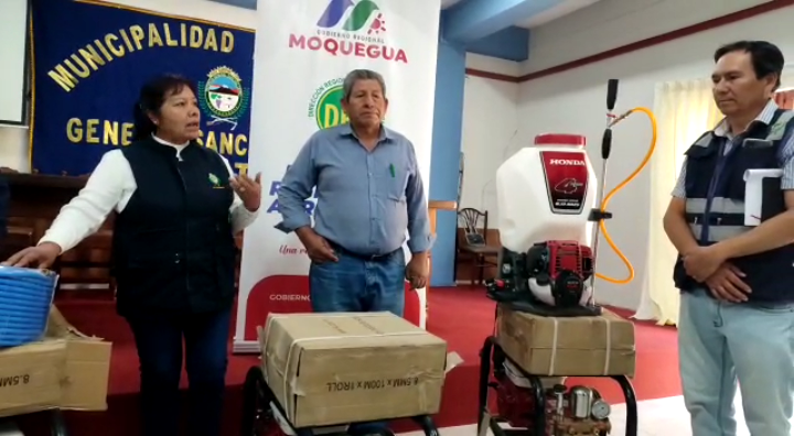 La Municipalidad Provincial recibe cuatro fumigadoras estacionarias y moto fumigadora.