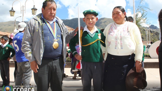 Juramentación de Policias Escolares en la I.E Mx °50007 Ccorca