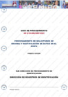 Vista preliminar de documento Guía de Procedimiento GP-016-DRI/SDPI/003 “Procesamiento de Solicitudes de DNI/DNIe y Rectificación de Datos en el RUIPN", primera versión