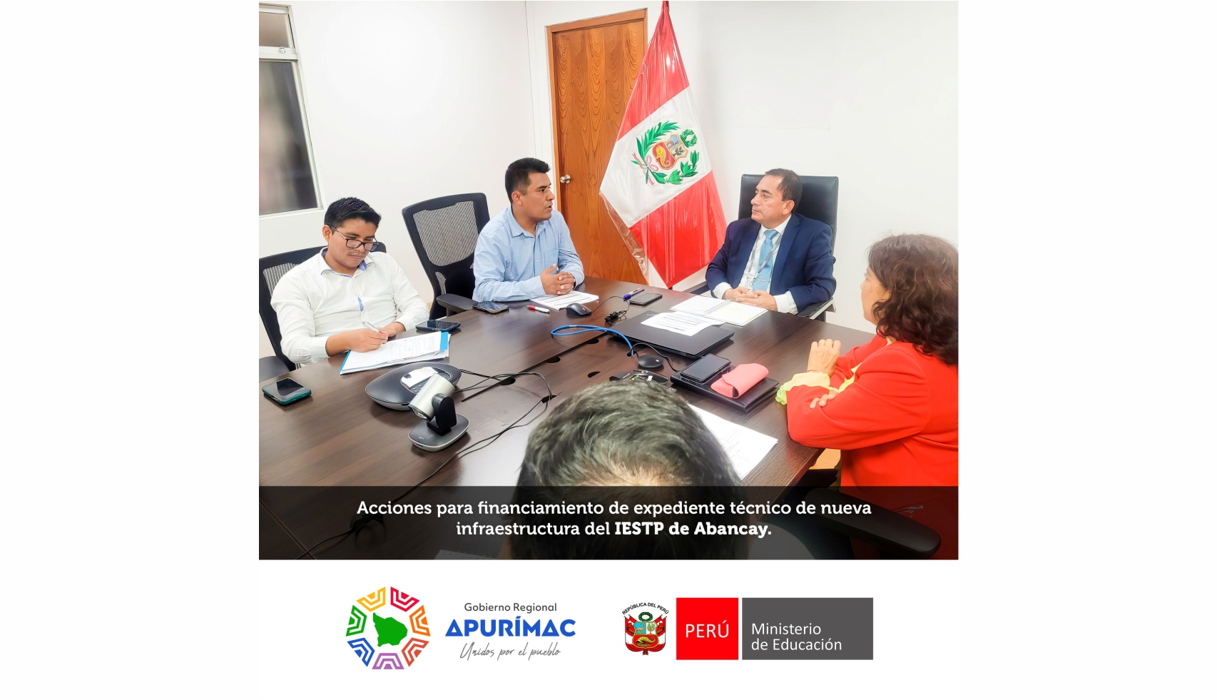 PRONIED y gobernador Percy Godoy agilizan acciones para financiamiento de expediente técnico de nueva infraestructura del instituto superior tecnológico de Abancay 