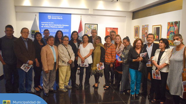 La inauguración de la exposición “50 años de la Asociación Peruana de Artistas Plásticos ASPAP”