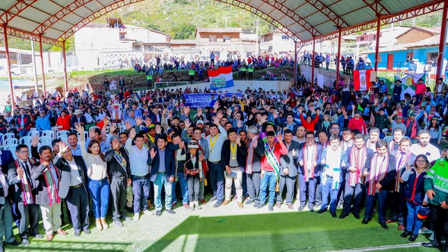 Rotundo respaldo político a gobernador Percy Godoy en primera audiencia regional 2023 realizada en el distrito de San Pedro de Cachora
