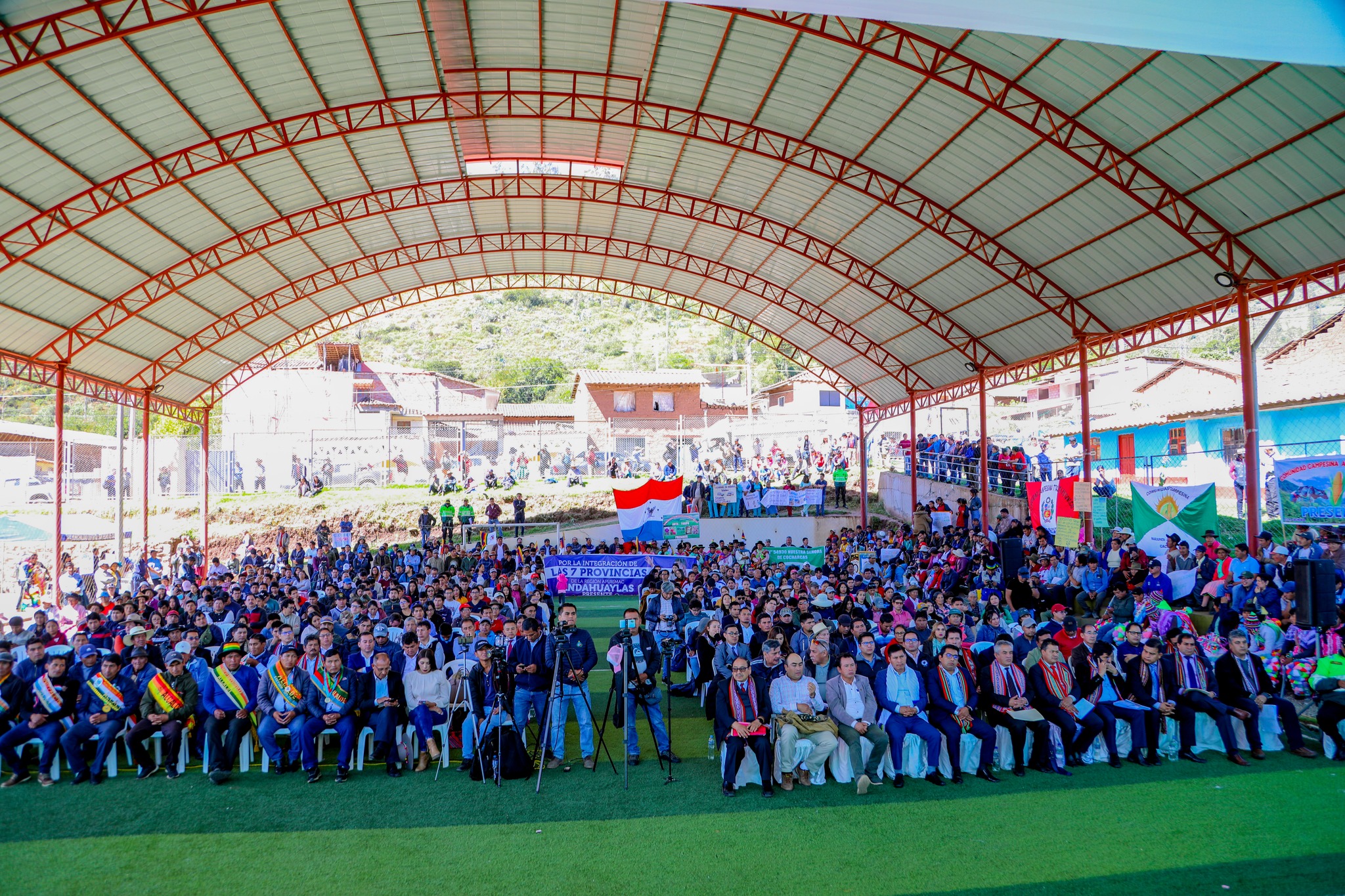 Rotundo respaldo político a gobernador Percy Godoy en primera audiencia regional 2023 realizada en el distrito de San Pedro de Cachora