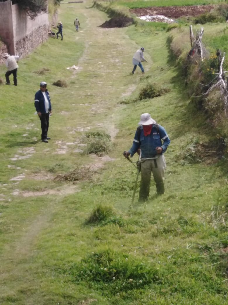 Imagen de los trabajos de conservación preventiva del camino prehispánico sección Poroy - Huampar.