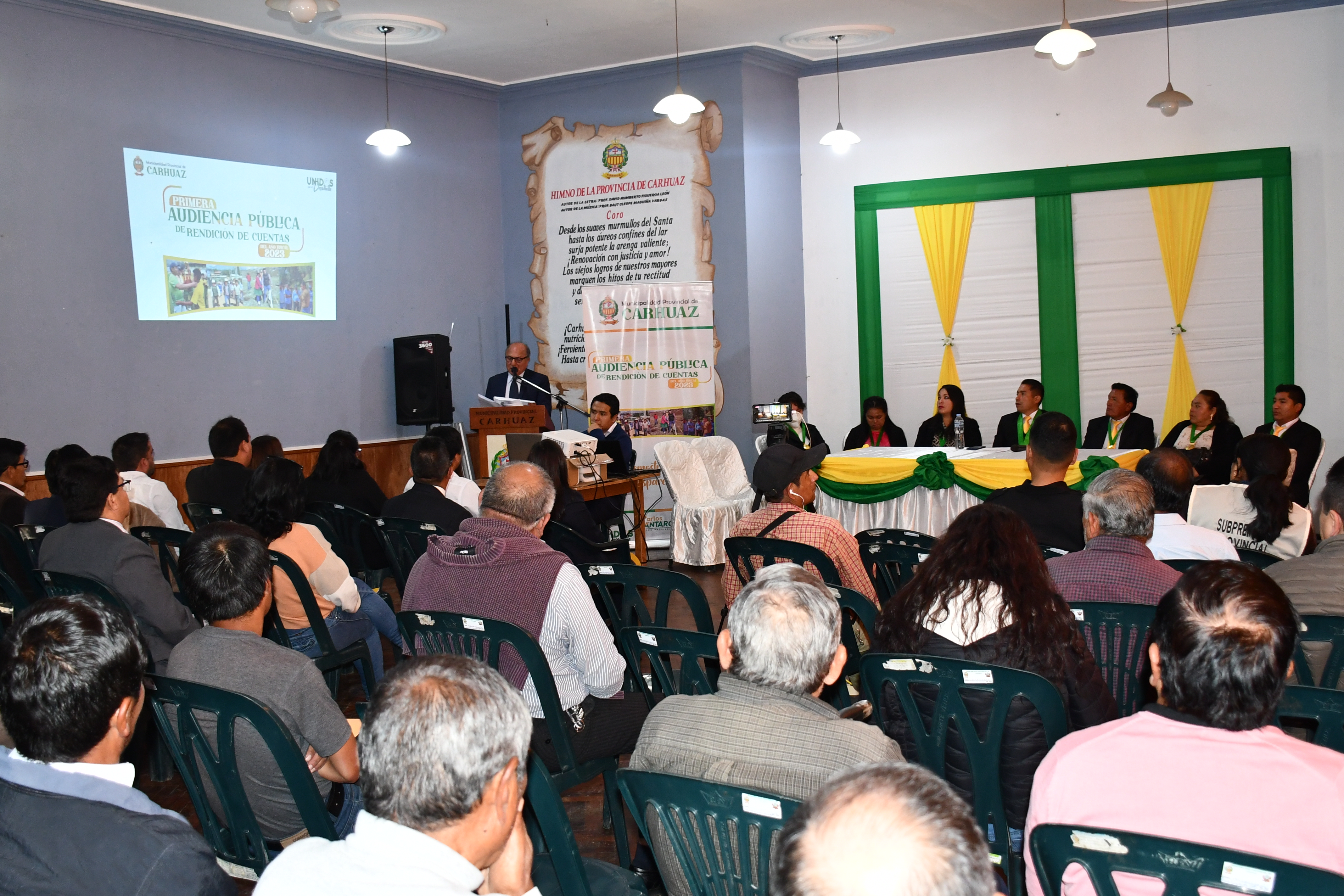 MUNICIPALIDAD PROVINCIAL DE CARHUAZ REALIZÓ LA PRIMERA AUDIENCIA PÚBLICA DE RENDICIÓN DE CUENTAS 2023