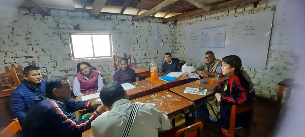 Nuestro NDGE Canchaque supervisan colegios en el centro poblado Coyona - Canchaque